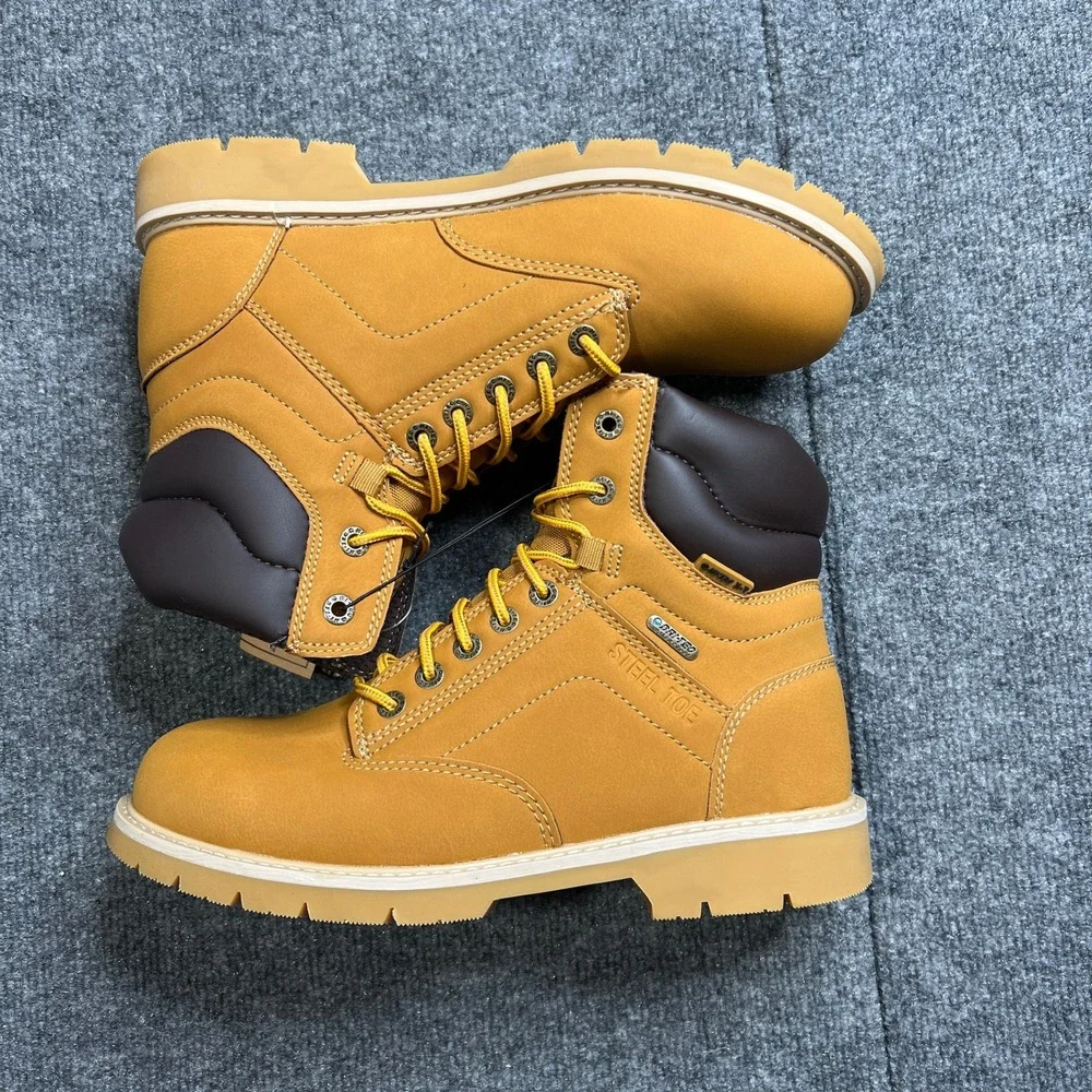 NEW Hi-Tec X-T Mens 9 Cade Steel Toe Waterproof Work Boots Wheat Brown CH80044M‎